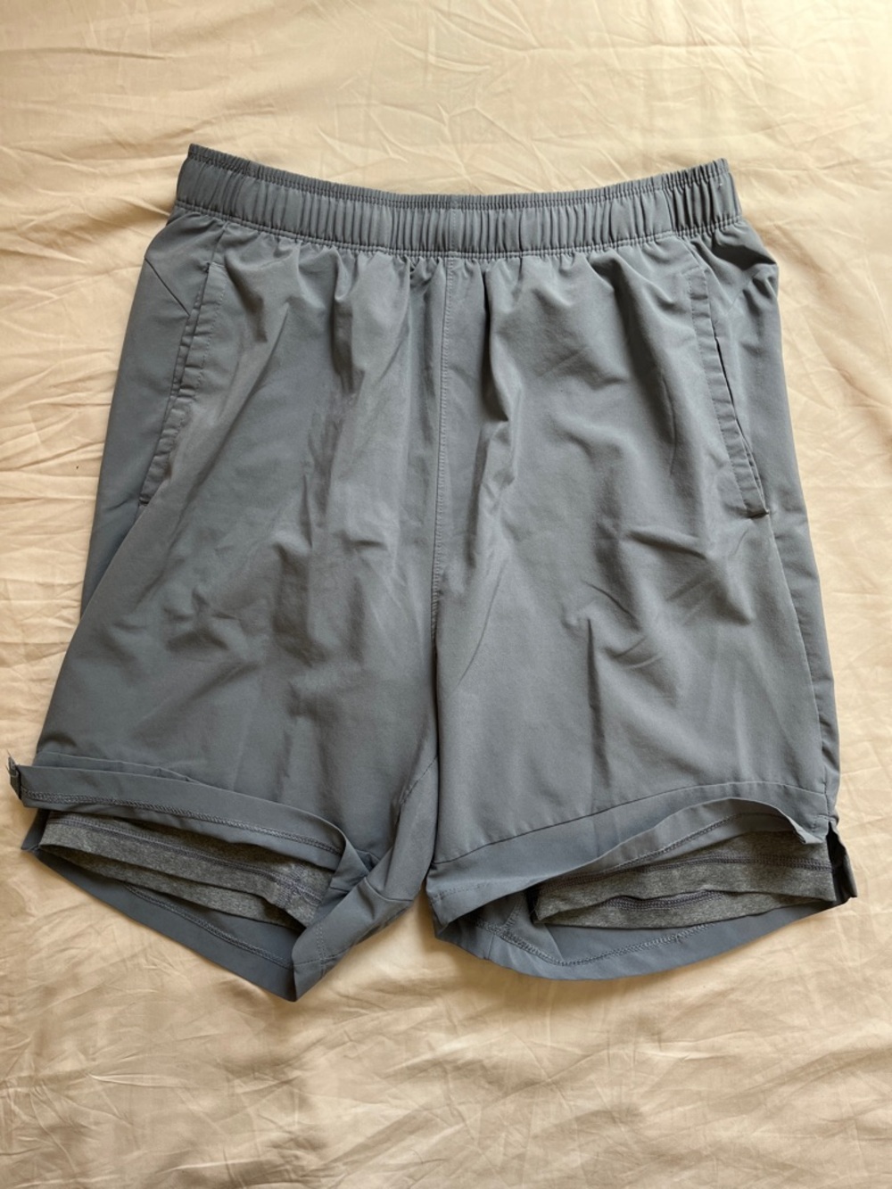 Nike Men's Gray 2-in-1 Athletic/Running  Shorts